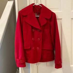 Short red Guess Pea Coat